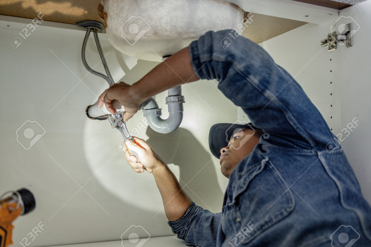 Handyman working on home repairs